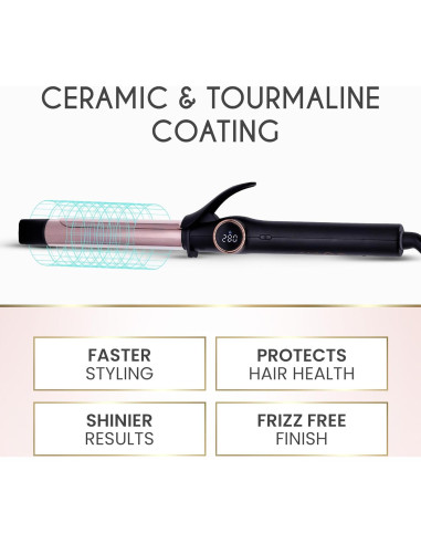 Plancha de Rizar ELLA BELLA 1 Pulgada Doble Voltaje Cerámica