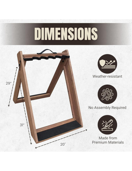 Estante Plegable para 10 Armas Rush Creek Creations 53 cm
