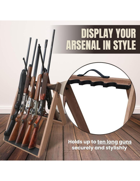 Estante Plegable para 10 Armas Rush Creek Creations 53 cm