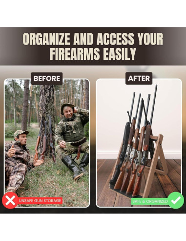 Estante Plegable para 10 Armas Rush Creek Creations 53 cm