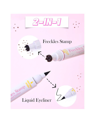 Bolígrafo de Sello de Pecas Erinde 2-en-1 Impermeable 04 Espresso