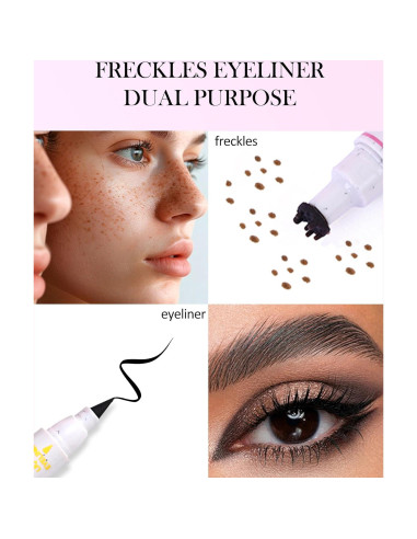 Bolígrafo de Sello de Pecas Erinde 2-en-1 Impermeable 04 Espresso