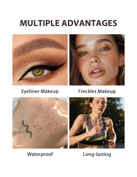 Bolígrafo de Sello de Pecas 2-en-1 Jutqut - Delineador y Tatuaje