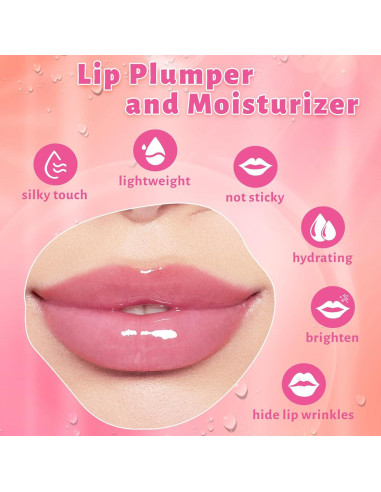 Set de Brillo Labial UCANBE 6 Colores Hidratante y Voluminizador