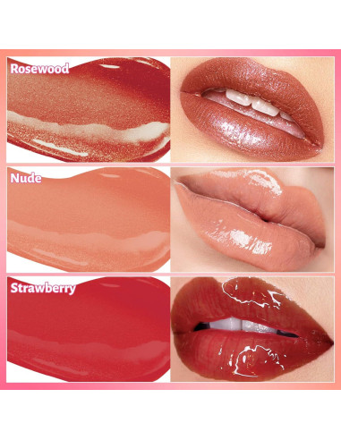 Set de Brillo Labial UCANBE 6 Colores Hidratante y Voluminizador