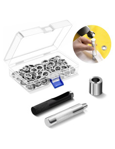 Kit de Herramientas para Ojetes Anley - 100 Juegos Plateados