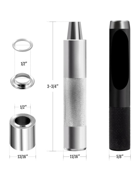 Kit de Herramientas para Ojetes Anley - 100 Juegos Plateados