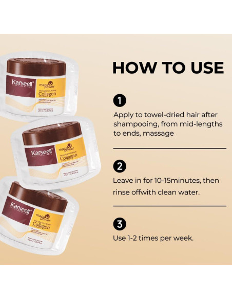 Mascarilla de Colágeno Karseell 600ml Acondicionador Aceite de Argán