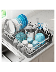 Estante de Secado de Platos GSlife Acero Inoxidable Expandible 42-54 cm