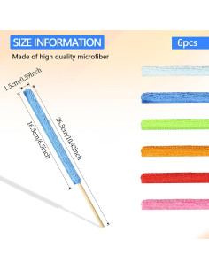 6 Plumillas de Limpieza Multicolor Psyqtsuary para Grietas 2