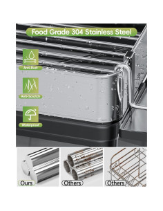 Estante de Secado de Platos CosyPic de Acero Inoxidable 304 Negro 2
