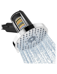 Cabezal de Ducha Filtrado SR SUN RISE 20 Etapas 6 Modos 14cm