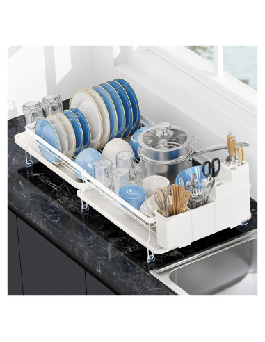 Estante Secador de Platos Expandible ROTTOGOON Blanco 48.8-72.9 cm