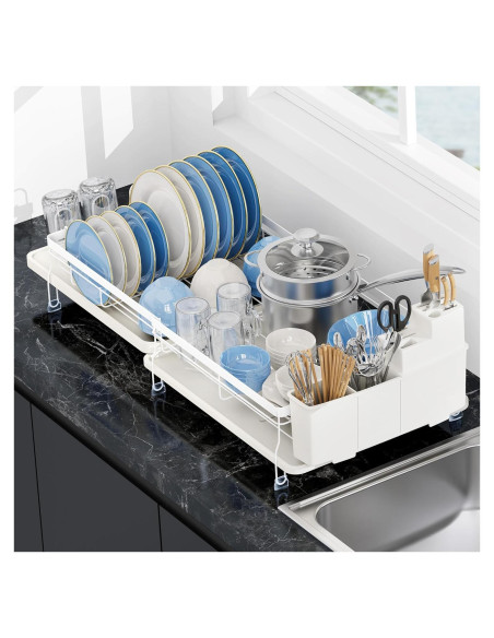 Estante Secador de Platos Expandible ROTTOGOON Blanco 48.8-72.9 cm