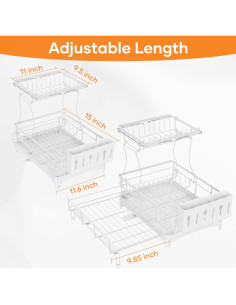 Escurridor de Platos Expandible Gtyasm Blanco 2 Niveles 53.3 cm 2
