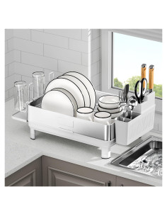 Escurridor de Platos Ewaiira Acero Inoxidable Blanco 41.9x32cm