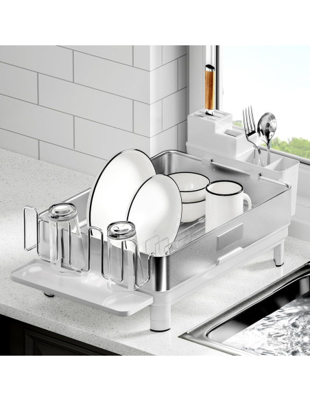 Escurridor de Platos Ewaiira Acero Inoxidable Blanco 41.9x32cm