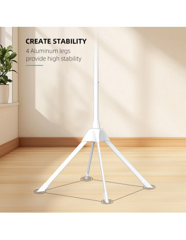 Estante Secar Ropa Plegable SZJoyBet 126x57 cm Blanco