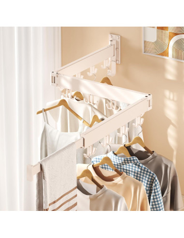 Estante Plegable para Secar Ropa HEILAIYI Montado en Pared