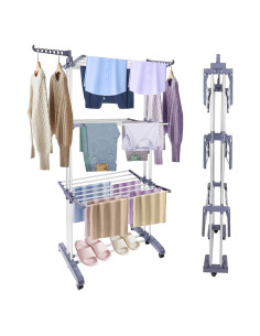 Estante Plegable para Secar Ropa Pheluoca 4 Niveles 177.8 cm