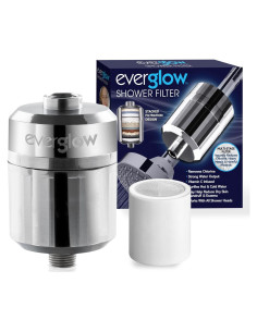 Filtro de Ducha EVERGLOW, Elimina Cloro y Hidrata Piel y Cabello