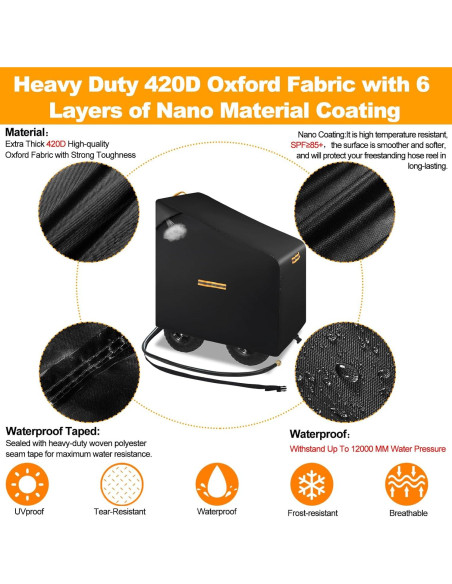 Cubierta Protectora para Carro de Manguera GRABADO 420D Impermeable