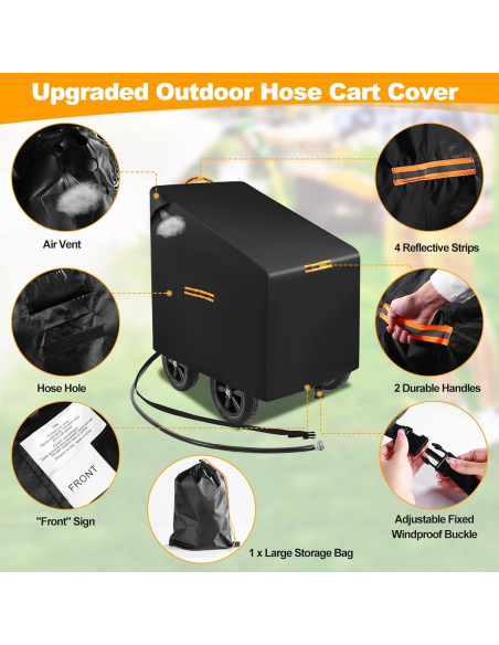 Cubierta Protectora para Carro de Manguera GRABADO 420D Impermeable