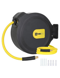 Carrete de Manguera Retráctil WYNNsky 15.24m 3/8" Automático