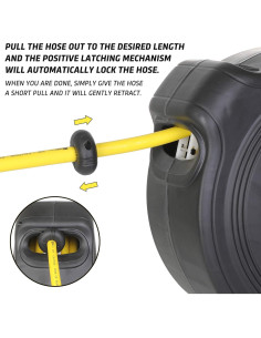 Carrete de Manguera Retráctil WYNNsky 15.24m 3/8" Automático 2