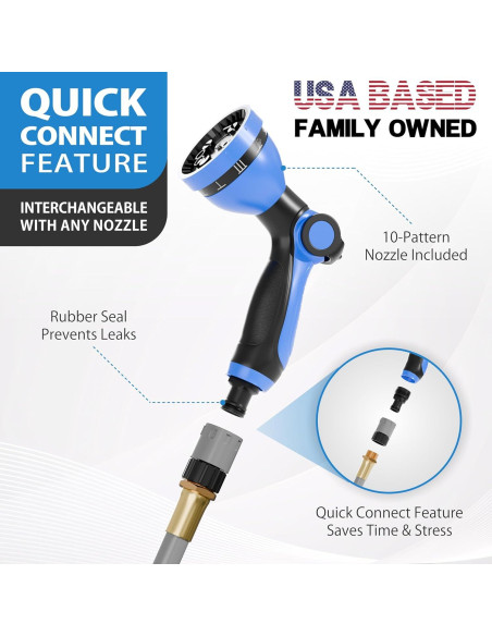 Carrete de Manguera de Jardín Retráctil HANDT 15.24 m Gris