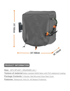 Cubierta de Carrete de Manguera Aaaspark 66 cm Impermeable 2