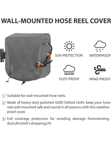 Cubierta de Carrete de Manguera Aaaspark 66 cm Impermeable