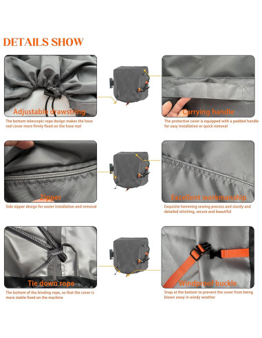 Cubierta de Carrete de Manguera Aaaspark 66 cm Impermeable