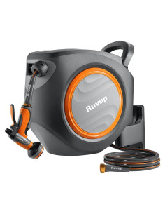 Carrete de Manguera de Jardín Ruvup 5/8" 100ft Automático