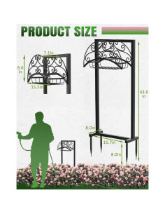 Soporte de Manguera de Jardín Breeze Touch 88.90 cm Alta Resistencia 2