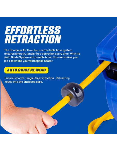 Carrete de Manguera Retráctil Goodyear 3/8" x 20m 300 PSI