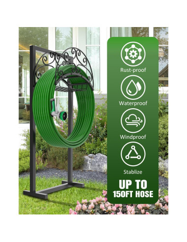 Soporte de Manguera de Jardín Breeze Touch 88.90 cm Alta Resistencia