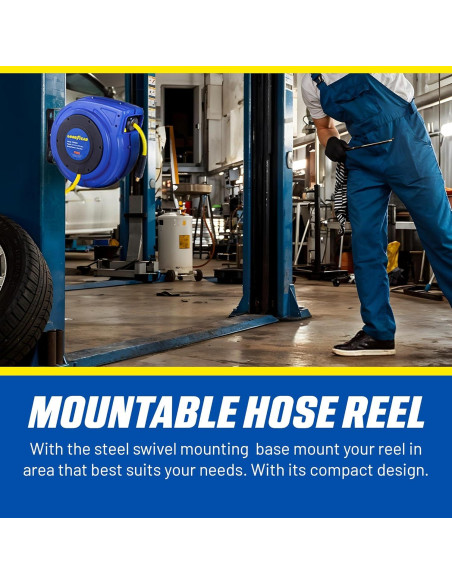 Carrete de Manguera Retráctil Goodyear 3/8" x 20m 300 PSI