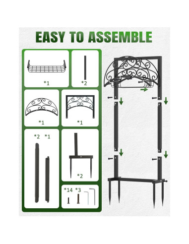 Soporte de Manguera de Jardín Breeze Touch 88.90 cm Alta Resistencia