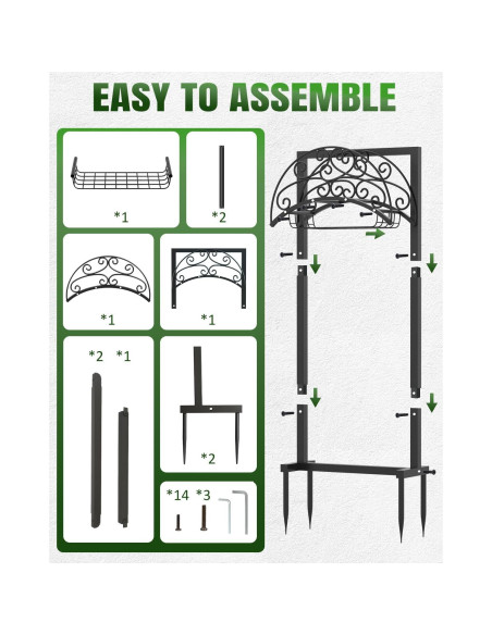 Soporte de Manguera de Jardín Breeze Touch 88.90 cm Alta Resistencia