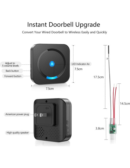 Timbre Inalámbrico Google Nest 2da Generación con Receptores