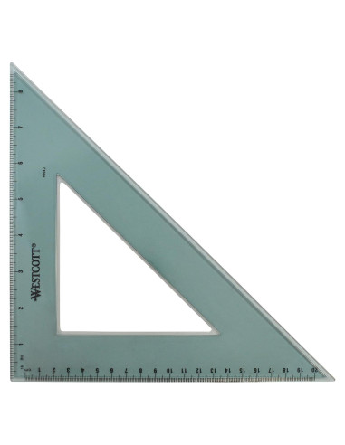 Regla Triangular Westcott KT-85 20.32 cm Acrílico Transparente