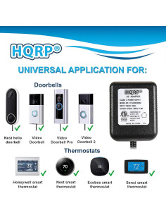 Adaptador de CA HQRP 24V para Termostatos y Timbres 2
