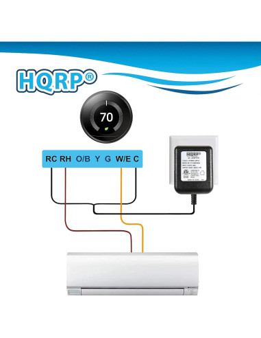 Adaptador de CA HQRP 24V para Termostatos y Timbres
