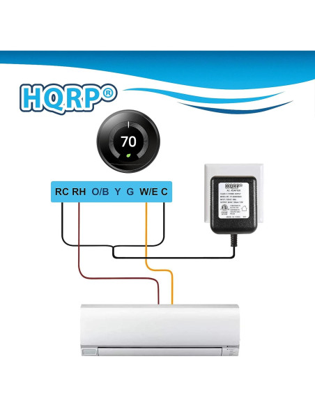 Adaptador de CA HQRP 24V para Termostatos y Timbres