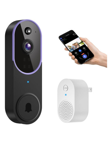 Cámara Timbre Video Inalámbrica 1080p NUMLAKE con IA