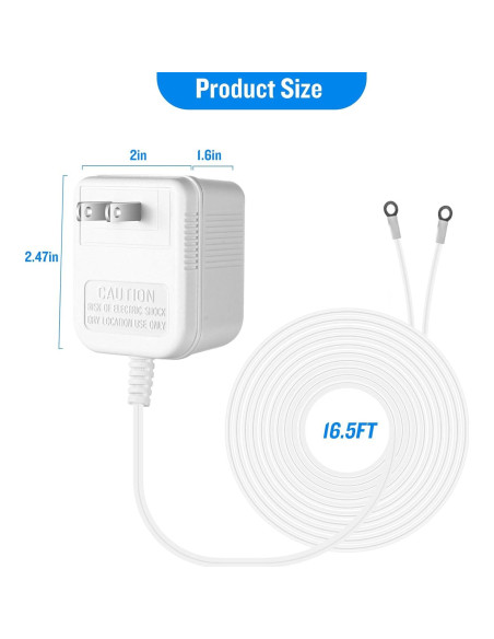 Adaptador de Corriente 18V Fesasn para Timbres Ring y Nest - 5m