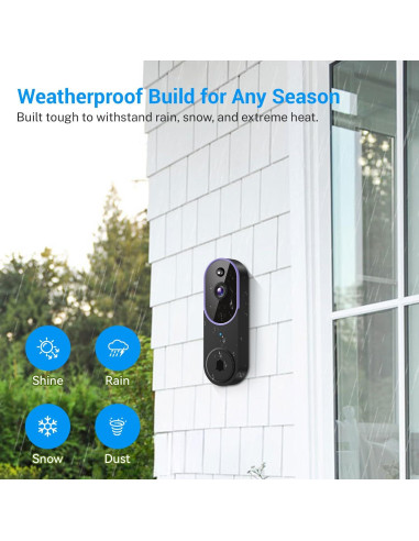 Cámara Timbre Video Inalámbrica 1080p NUMLAKE con IA