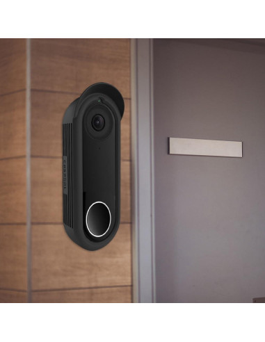 Funda de Silicona Fintie para Timbre Google Nest 1/2 Gen Negra