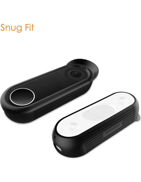 Funda de Silicona Fintie para Timbre Google Nest 1/2 Gen Negra